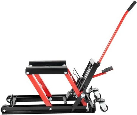 Sollevatore idraulico per moto, 680 kg, carico carico elevatore per moto, regolabile da 115 a 365 mm