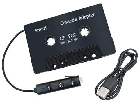Eladcncmc Adaptateur de cassette de voiture compatible Bluetooth 5.1 vers MP3 - Facile à utiliser - Contrôle facile