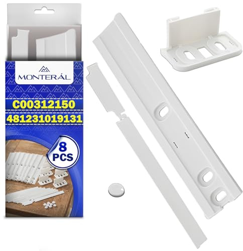 8x Integrated Fridge Freezer Door Sliders C00312150 for Indesit for Ariston | 481231019131 484000000857 for Whirlpool - Warranty 10 Years - MONTERAL