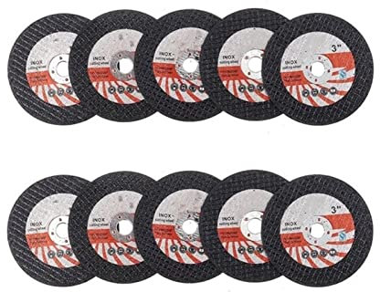 NIHUJALE Dischi per smerigliatrice angolare 10 Pezzi Mini Disco da Taglio Circolare in Resina Mola Disco da Taglio abrasivo da 75 mm for smerigliatrice angolare Accessori rotanti Lama for lucidatura