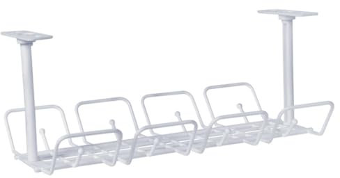 Operitacx Wire Organizing and Storage Rack Desk Kitchen and Home Use Cable Tray Hanging Basket Design for Cable Management and Storage