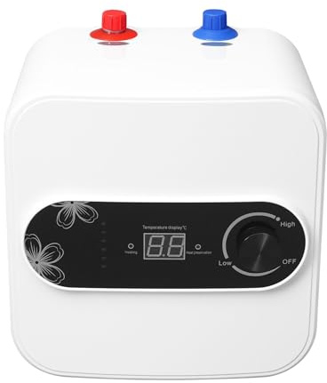 Chauffe-eau sous évier 8 l - Chauffe-eau électrique - 1500 W 220 V - Chauffe-eau sous évier 30-65 °C - Pour lavabo, cuisine, salle de bain