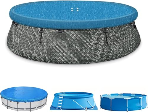 SIHAIAN 12 Ft Winter Trampoline Cover 8-16 Ft Trampoline Cover, Easy to Install Trampoline Protective Cover, Waterproof Trampoline Covers, Anti-UV, Snow, Dust-proof Trampoline Weather Cover