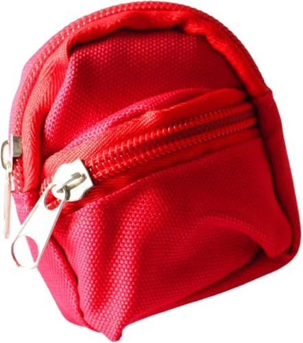 Hehglng 1Pc Red Mini Doll Backpack School Bag Model Dollhouse School Accessory for 1/6 Scale Dollhouse Décor,Simulation Mini Bag Model, Accessories