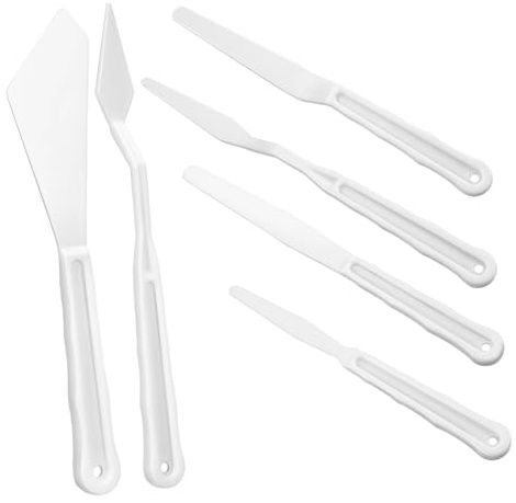 FIXOSHEE Spatole per Pittura Olio in Plastica Raschietti per Miscelazione Colori Strumenti Artistici Versatili per Palette per Pittori e Creativi