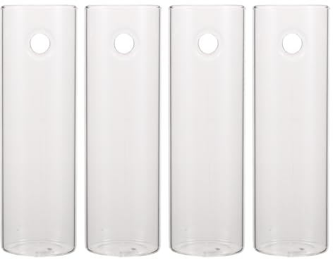 FUTUREORYY 4 Juegos Jarrones Cilíndricos de Vidrio para Colgar Pared Maceteros Hidropónicos Transparentes con Ganchos Contenedores Decorativos para Propagación de Plantas Salón y Oficina