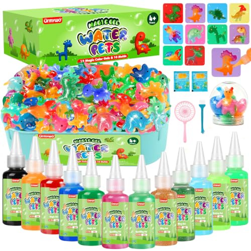 Magic Water Elf Toy Kit for Kids, Aqua Fairy Magic Gel Water Pets, 12 Gels & 10 Molds, DIY Squishy Maker Set, Create Your Own Squishies Sensory Toys Crafts, Gifts for 4 5 6 7 8 9 10 Year Old Boy Girl