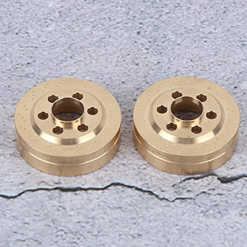 Yctze Poids de Roue RC en Laiton 2 Pièces Accessoire de Poids de Contrepoids en Laiton pour Contrepoids de Voiture RC sur Chenilles SCX10 1 - Jouets et Jeux/Véhicules Contrôlés à Distance et par