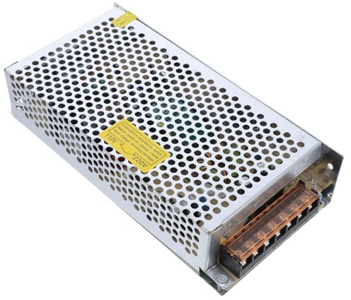 HIAKDOFT Fuente de Alimentación Conmutada 5v 30A 150W Adaptador Corriente de Hierro Metálico Cargador Convertidor de Conmutación Regulador Voltaje para Barra LED y Monitor Compacto