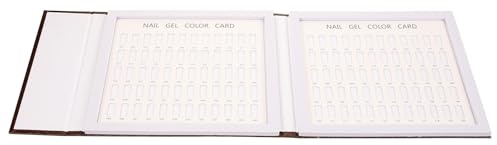 Zerodeko 120 Slots Nail Gel Polish Display Book Nail Color Chart with Abs and Paper Material Easy to Open and Close Practical for Manicure and Practice Painting