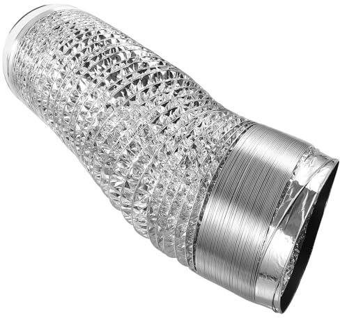 jojofuny Aluminum Foil Duct Hose Dryer Vent Hose Retractable Design Fire-Resistance Coating for Greenhouse and Home Kitchen Ventilation