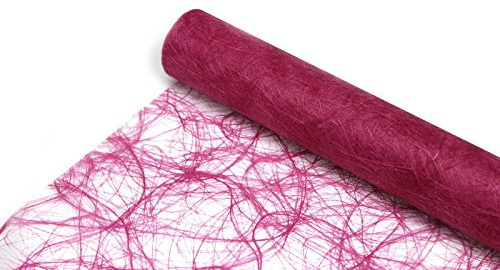 25m Sizoweb Original Chemin De Table Chemins De Table Décoration De Table Soie De Fibre 30cm / 300mm - Fuchsia, 30cm x 25m