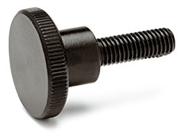 Ganter Normelemente | Hohe Rändelschrauben - DIN 464-M8-20 | Gewinde M8 | Stahl brüniert | 5 Stück