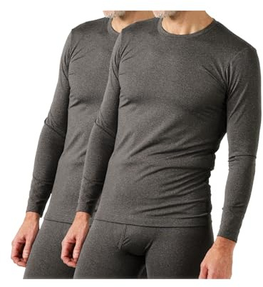 LAPASA män 1 & 2 pack innerfleece termounderkläder topp tunn & tjock skidfunktionsunderkläder termoskjorta för vintern M09 M55 M26 MEHRWEG