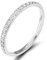 Zakk Eternity Ring 2mm Damen Ewigkeitsringe Titan Verlobungsringe Eheringe Trauringe Memoirering mit Zirkonia Silber Gold Rosegold (silber, 69 (22.0)