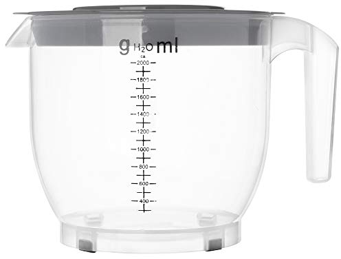KADAX Caraffa Graduata in Plastica, Bicchiere Graduato per Misurare, Conservare e Miscelare Ingredienti, Brocca Dosatore con Coperchio, Misurino (2 L)