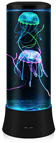 POYO LED Jellyfish Lava Lamp, Round Aquarium Lamp, 7 Color Adjustment lámpara de lava, Decorative Atmosphere Light for Home Office, Great Gift for Kids