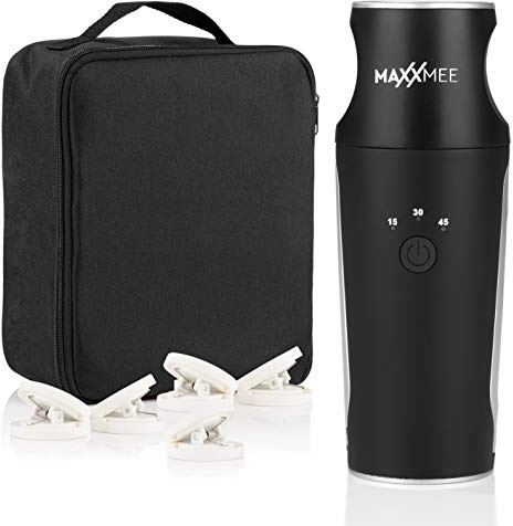 MAXXMEE Fer à repasser compact pour chemises | Séche et lisse les chemises | Remplace les fers et les stations | 1 000 Watt [noir/argenté]