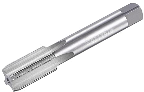 sourcing map Macho Fresado Rosca Roscado M16 x 1,25, Métrico Izquierda Mano Máquina HSS (Alta Velocidad Acero) Sin Recubrimiento 4 Rectas Ranuras Tornillo Rosca H2 Tolerancia