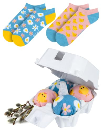 soxo Huevo Pascua Regalos Originales Para Hombre Calcetines Mujer Divertidos 35-40 Pascua Mujer 2 Pares