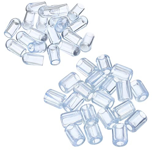 PATIKIL Diskbänksställ för diskbänk, 1 set/20 st plastskydd för diskbänkar med 20 st 5 mm ID x 10 mm OD stötfångare skydd för diskbänksställ rutnät, klar