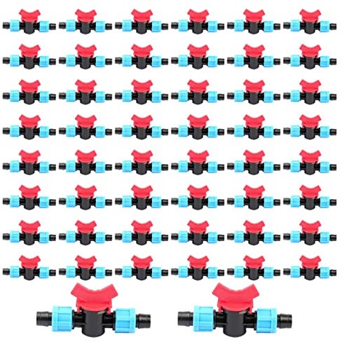 [Pack 50] Valvola di bypass del nastro di irrigazione a goccia 16 mm x 16 mm: durevole, resistente al gelo e agli urti per ambienti difficili, accessorio irrigazione a goccia