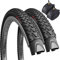Fincci MTB Reifen 27,5 - Paar Fahrrad Reifen 27.5 x 2.10 Zoll 54-584, Fahrrad Mantel Oncamp mit Presta fahrradschlauch 27,5 für Mountainbike, E Bike, Hybrid Offroad Bicycle - 2er Pack FaltReifen