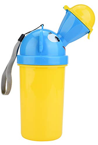 Reusable Baby Portable Urinal Potty Leakproof Cartoon Shape User-friendly Keeps Baby Safe From (Yellow)