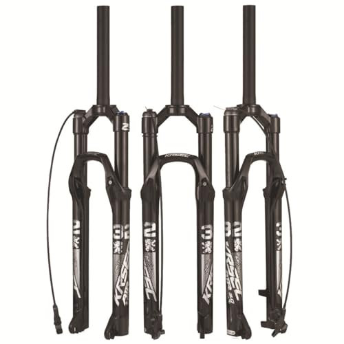 Fahrrad Vorderradgabel Federgabel 1-1/8 Gerades Rohr Mountain Front Gabel Mountainbike Luftgabel 26 27.5 29 Zoll 120mm Hub Schnellspanner 9mm QR Scheibenbremse XC AM ( Color : Black remote , Size : 2