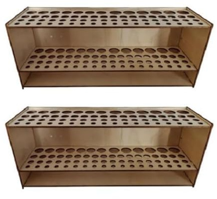 2st Pinselhalter Malen Holz, Makeup Pinselhalter Holz Pinsel Halter Ständer 67Loch, Schreibtisch Ständer Organizer Aquarellpinselhalter, Künstlerpinselhalter Pinselhalter Schminke Pinsel Aufbewahrung