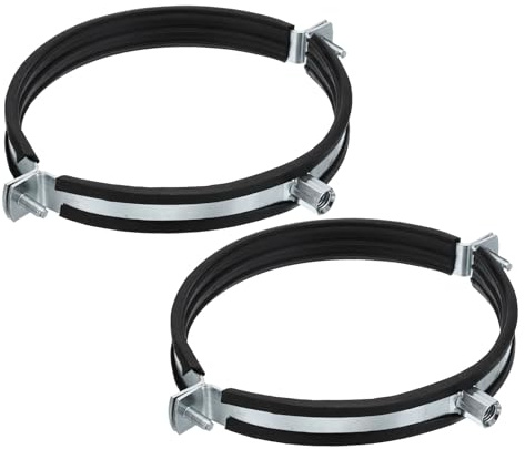 PATIKIL Split Ring Pipe Hanger, 2Pcs 6(150mm) Zinc Plated Iron Adjustable Wall Mount Ceiling Mount Pipe Bracket Support Clamp for Plumbing HVAC
