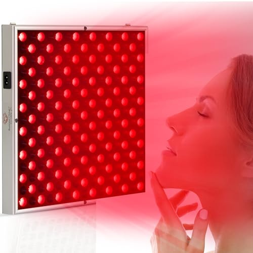 Red Light Therapy Panel for Face & Body – 45W 660nm Deep Red & 850nm Near Infrared Light Therapy Device – Skin Care, Pain Relief, Muscle Recovery & Hair Growth – Adjustable Hanger