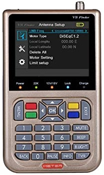Satellite Finder, V8 Finder Meter(V-73HD) 1080P Version HD Meterdigital Satellite Detector Combination Supports DVB-T2/dvb S2 Meter for Adjusting Sat Dish