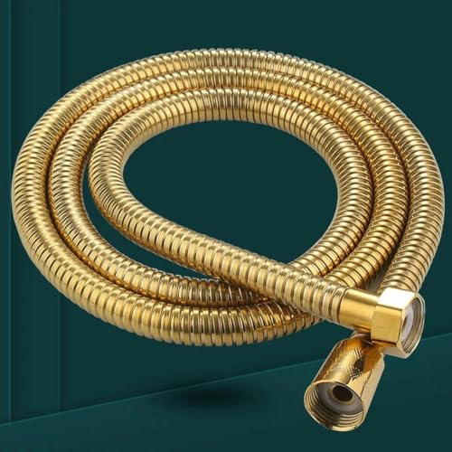 Flexibler Duschschlauch aus goldenem Edelstahl, lang, für Badezimmer, Dusche, Wasserschlauch, Verlängerung, Sanitärrohr, Zugrohr, 80 cm