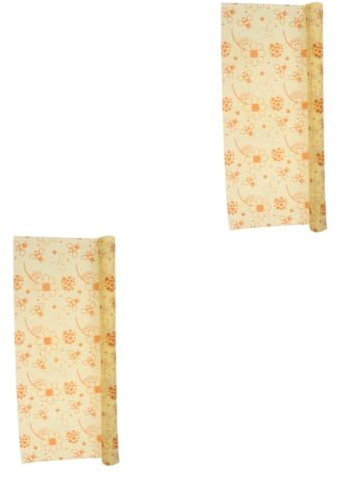 FRCOLOR 2rolls Elastic Beeswax Wraps Food Covers Reusable Food Grade Beeswax for Home Baking Snack Shop