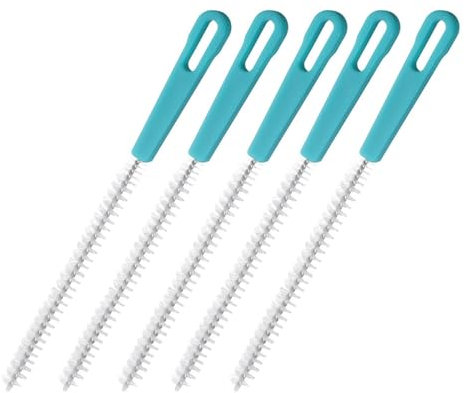 1/3/5 pezzi spazzole a spirale in nylon tastiere in acciaio inox biberon pulizia spazzole cannucce occhiali pulito (stile C)