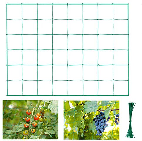 YAOZUP Red de sujeción para Escalada de pepinos, Red de Enrejado Jardín, Plantas trepadoras Red de, Red de Apoyo Red para Verduras Frutas Pepino Tomates Plantas de Vid (1.8m x 5m)