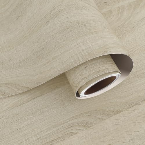 VaryPaper Papier Peint Adhesif Bois Brun Clair 40cmx200cm Film Autocollant Meuble Rouleau Adhesif Decoratif Plan de Travail Cuisine Vinyle Adhesif Bois Table à Manger Stickers Porte Placard Armoire