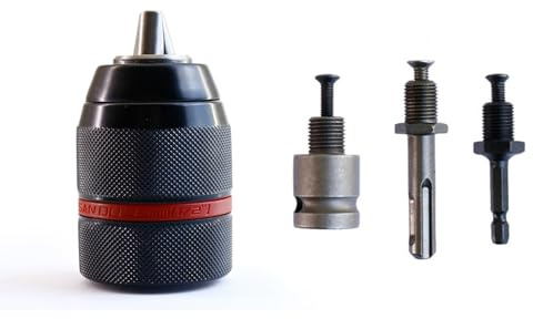 Juego de portabrocas eléctrico, portabrocas sin llave, G1/2, 1,5-13 mm, herramientas de hardware profesionales, con casquillo G1/2, vástago SDS, vástago hexagonal G1/4, para diferentes necesidades de