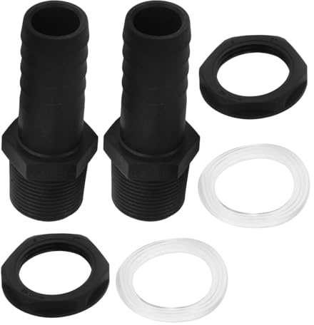 IMIKEYA 2 piezas Conector de Tanque de Agua de Plástico Adaptador de Manguera para Barriles de Lluvia Accesorio y Portátil para Control de Flujo Compatible con Cubos de Agua