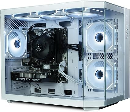 ionz Gaming PC - AMD Ryzen 5 5500, RTX 5050 8GB, 16GB RAM, 1TB NVMe SSD, Win 11, 500W PSU - Apex v2 - White