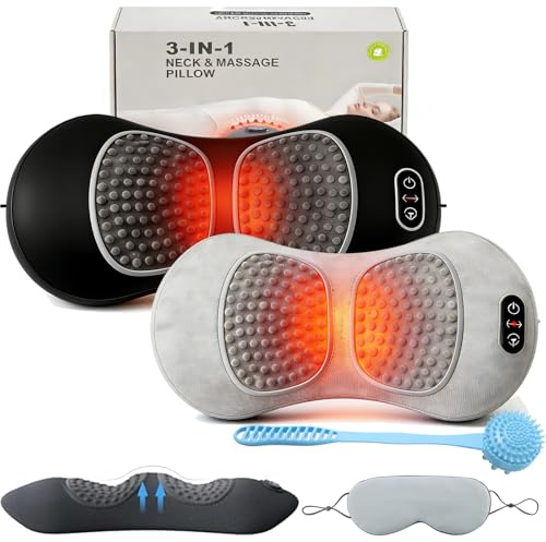 Trippel fusion ryggmassör, Theraback 3-i-1 ryggterapi, Prevalnt Theraback 3-i-1 ryggmassör, för smärtlindring, med draglyft, vibration och värme (2 st)