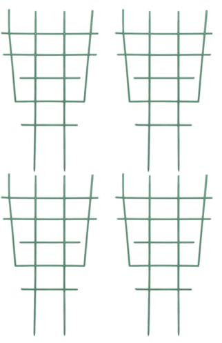 KICHOUSE Soporte para Plantas Trepadoras 4 Piezas Enrejado de Plástico Reutilizable para Macetas, Estructura Ligera y Resistente para Jardín y Balcón, Soporte Versátil para Plantas
