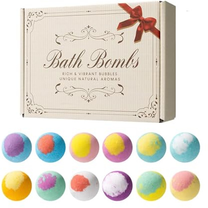 Badbomber för Kvinnor Ekologiska Bubbelbad | 12-pack doftande saltbadbollar För kvinnor, flickvän, fru, mamma, , hotell, badrum