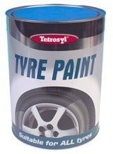 Tetrosyl Black Car Bike Tyre Paint Tin 5 Litre Shine Restore TYM005