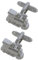 Gemelos Camisa Hombre Tren - con Caja - Gemelos para Camisas - Tren a Vapor - Latón - Color Plata - Carril Ferrocarril - Un Par