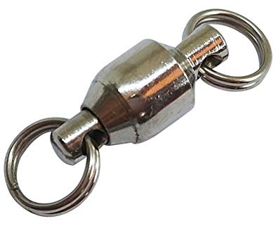 unclesportinfof 50pcs Ball Bearing Swivel Fishing Stainless Split Ring Fish Hooks Connectors for Saltwater 17LB (2#-0.71/17LB- 50PCS)