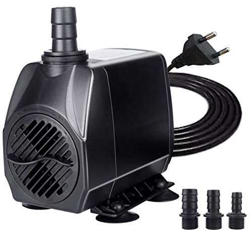 BACOENG Pompe Aquarium, 100W 3800L/H Pompe a Eau Submersible Pompe Fontaine Exterieure pour Étang Fish Tank