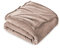 FARFALLAROSSA Coperta Plaid Pile, Coperta Letto Singolo/Matrimoniale 160 x 210 cm Flanella, Coperta Divano Grande Caldo Morbida - Beige