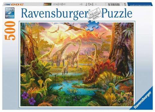 Ravensburger Puzzle 16983 - Dinoland - 500 Teile Puzzle für Erwachsene und Kinder ab 10 Jahren, Puzzle mit Dinosaurier-Motiv